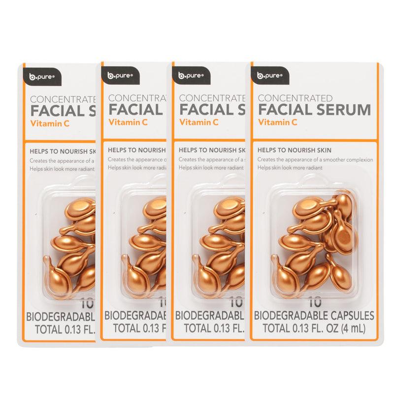 b.pure Vitamin C Concentrated Facial Serum Capsules | Even Complexion, Brightening, Firming, Anti-Aging | 40-Count Vitamin C - 40pk
