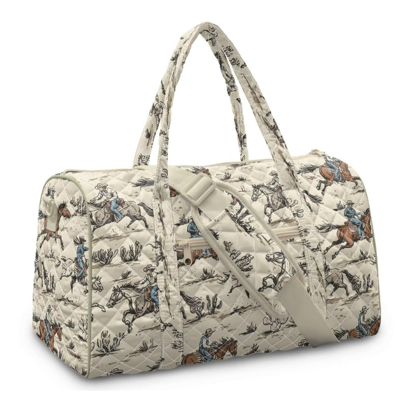 Horse Pattern Extra Large Quilted Duffle Bag Lightweight, Travel Duffel Bag Foldable for Men Women, Waterproof & Tear Resistant Horse Pattern