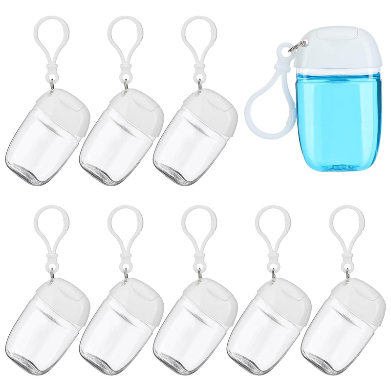 BESPORTBLE 36 Pcs 30ml Travel Bottles with Keychain Leakproof Refillable Empty Squeeze Bottle Containers for Liquid Soap Lotion Shampoo Toiletry TSA Approved 1oz Backpack Clips