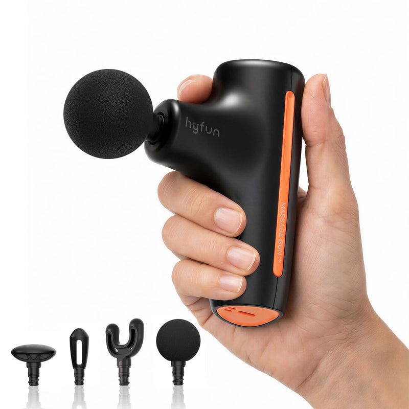 Super Mini Massage Gun, Travel Handheld Massager for Muscle Recovery | Ultra-Compact Design, Deep Tissue Percussion Massager, Men & Women Soreness Relief, Home, Gym, Office, FSA Eligible HSA Black