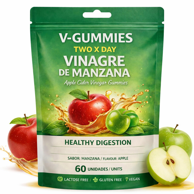 V-𝐆𝐮𝐦𝐦𝐢𝐞𝐬 Vinagre De Manzana with The 𝐌𝐨𝐭𝐡𝐞𝐫, 𝐕𝐢𝐭𝐚𝐦𝐢𝐧 C & B12 – Vegan, Gluten-Free 1