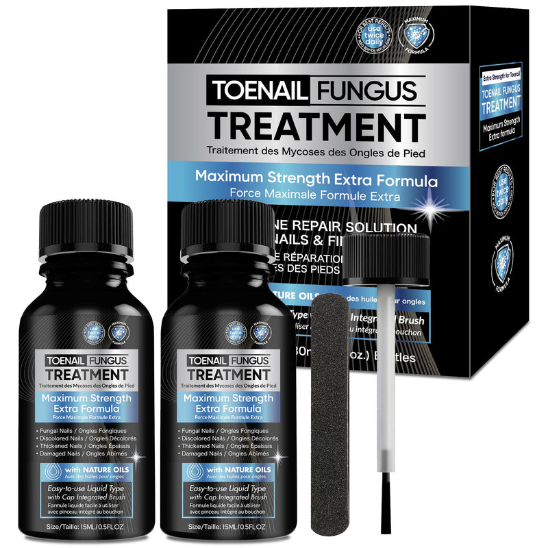 Maximum Strength Toenail Fungus Treatment with 10% Undecylenic Acid - Professional Antifungal Nail Solution for Severe, Thick & Brittle Nails 30ml