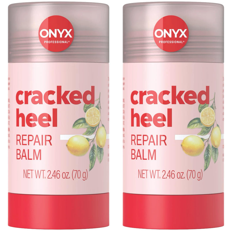 Onyx Professional Cracked Heel Repair Balm Stick for Dry Cracked Feet Treatment, Citrus Scent, 2 pack - Moisturizing Foot Balm, Rolls On, No Mess Like Foot Cream or Foot Lotion, Heel Treatment 2.46 Ounce (Pack of 2)