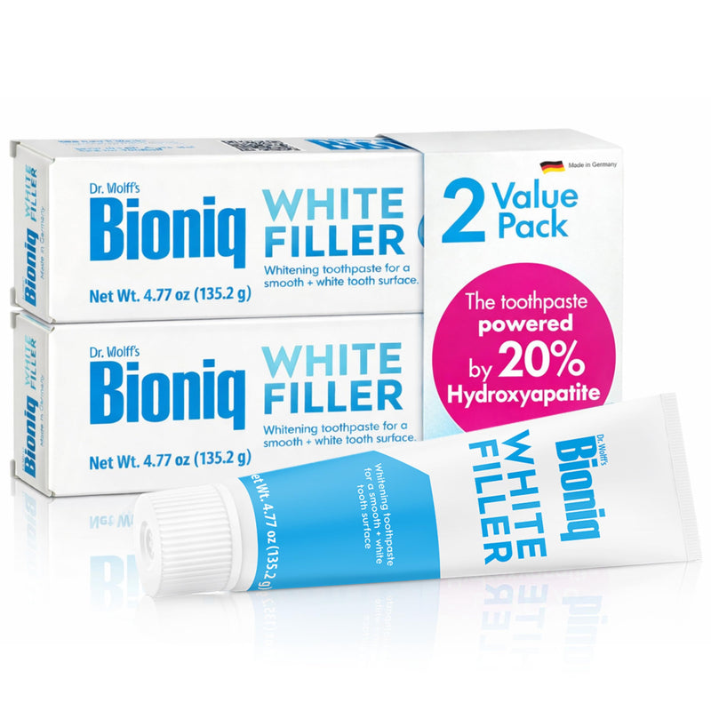 Bioniq White Filler Whitening Toothpaste 4.77 Oz | 20% Hydroxyapatite Teeth Whitening fomula, fluoride free, Clinically Tested Expert for Enamel and Gum Care, 4.77 Oz 2 Pack 4.77 Ounce (Pack of 2)