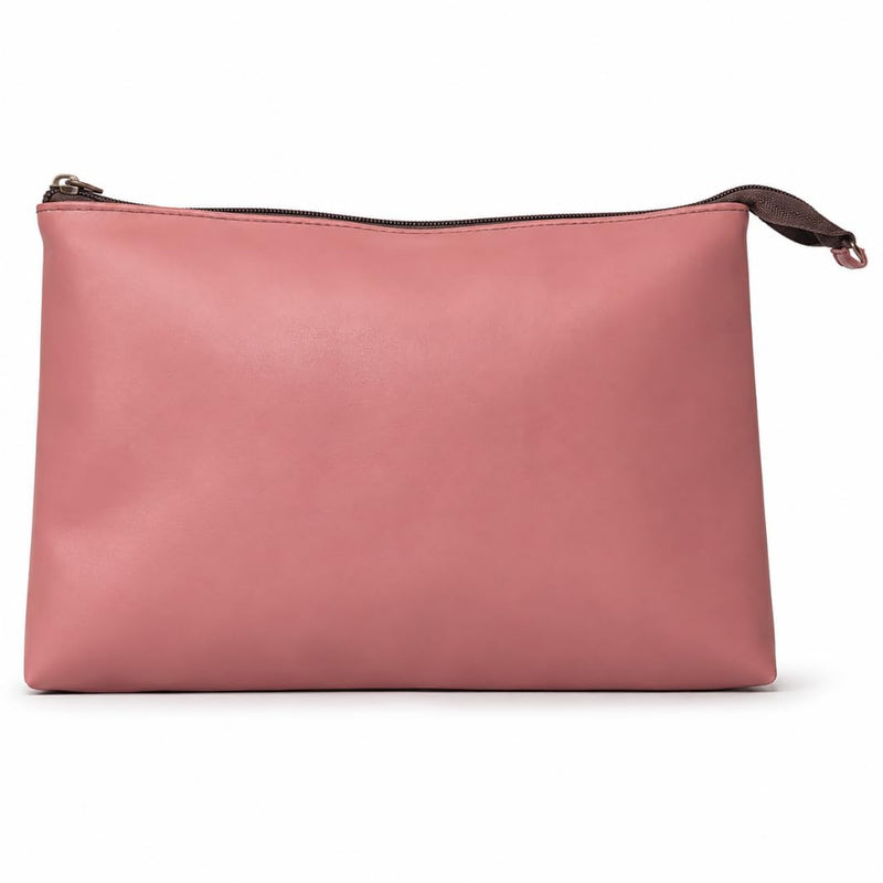 Premium Genuine Leather Toiletry Bag for Women | Large Travel Cosmetic Organizer Pouch | Waterproof Lining Makeup Storage Kit | Luxury Lightweight Portable Wash Bag for Travel, Gym, Office