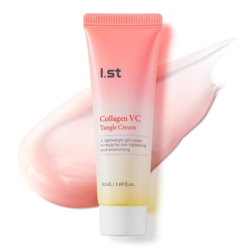 I.st Collagen VC Bounce Cream, Smooth Radiant Glow, Korean Face Moisturizer with Collagen & Vitamin Complex, Hydrating Makeup Base, 1.69 Fl Oz
