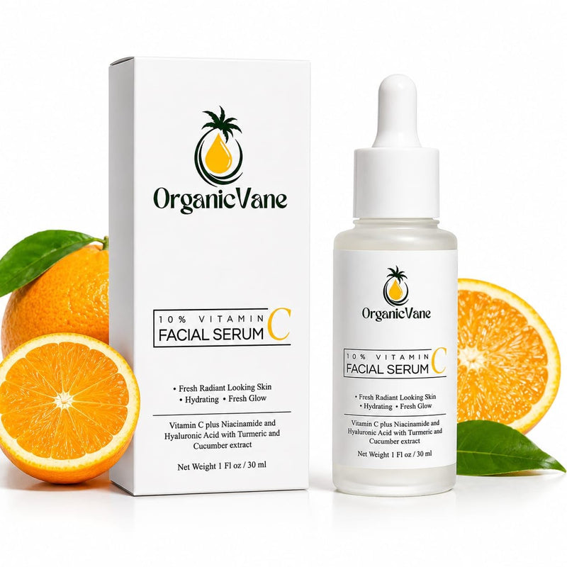 Vitamin C Serum 10% for Face – Powerful Anti-Aging Brightening Serum with Hyaluronic Acid, Niacinamide & Turmeric, Dark Spot Corrector, Reduces Wrinkles & Fine Lines for Youthful Glowing Skin, 1 oz