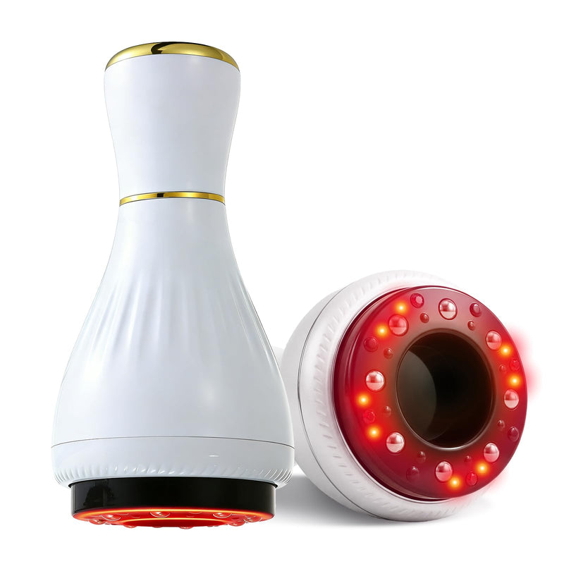 Electric Cupping Massager for Body with Suction, Red Light & Heat, Lymphatic Drainage Massager, 12 Intensity Body Sculpting Machine, Cellulite Massage Tool for Arms Legs Waist Back