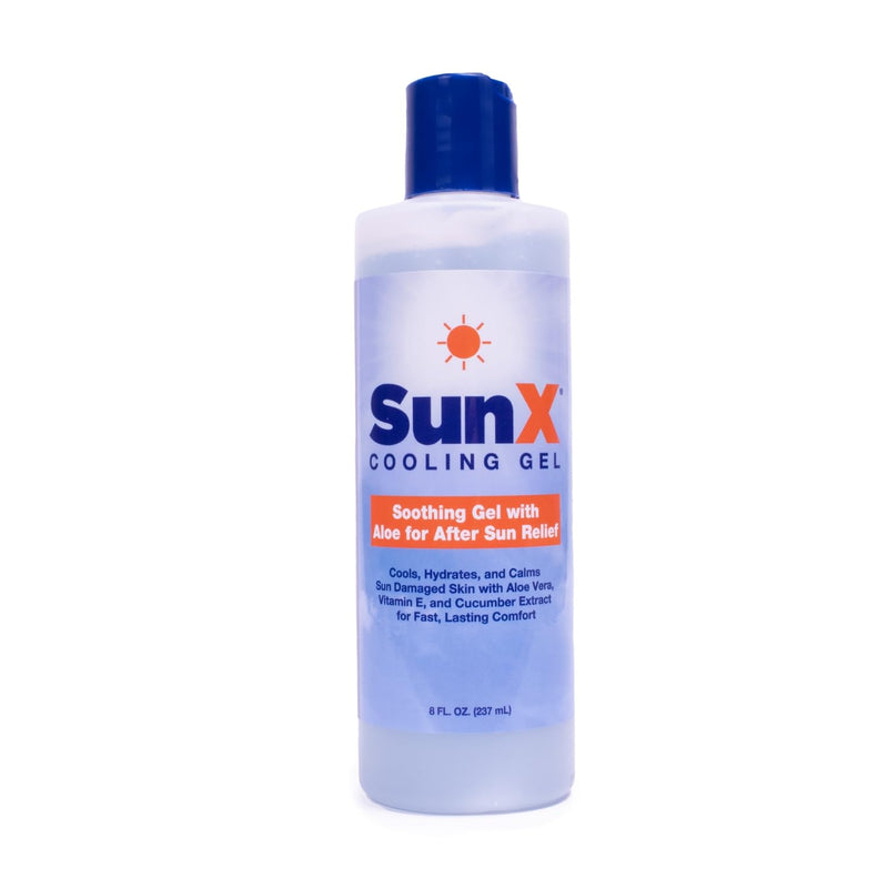 CoreTex Sun X After Sun Relief Cooling Gel - 8oz Bottle of USA-Made Lidocaine-Free Aloe Vera Based After Sun Gel w/Vitamin E, Tea Tree Oil & Other Natural Elements - After Sun Care for Irritated Skin 8 Fl Oz (Pack of 1)