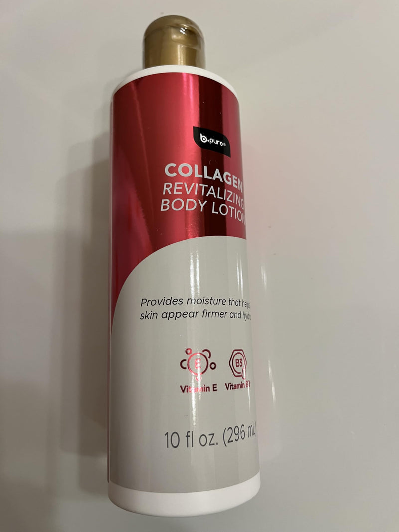 b.pure Collagen Revitalizing Body Lotion, Moisture with Vitamin E and Vitamin B3, 10 fl oz