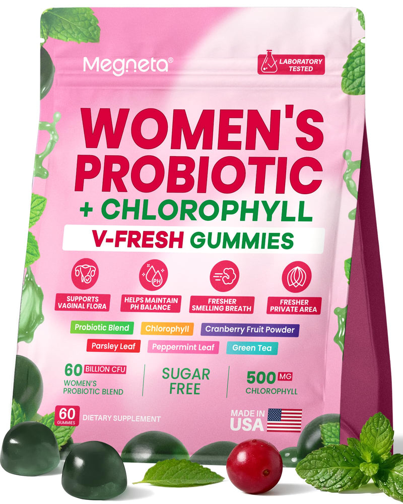 Vaginal Probiotic Gummies for Women 60 Billion CFU with GR-1 & RC-14 | Clinically studied Lactobacillus strains, supports pH balance,vaginal health, vaginal odor & urinary health, 60 gummies