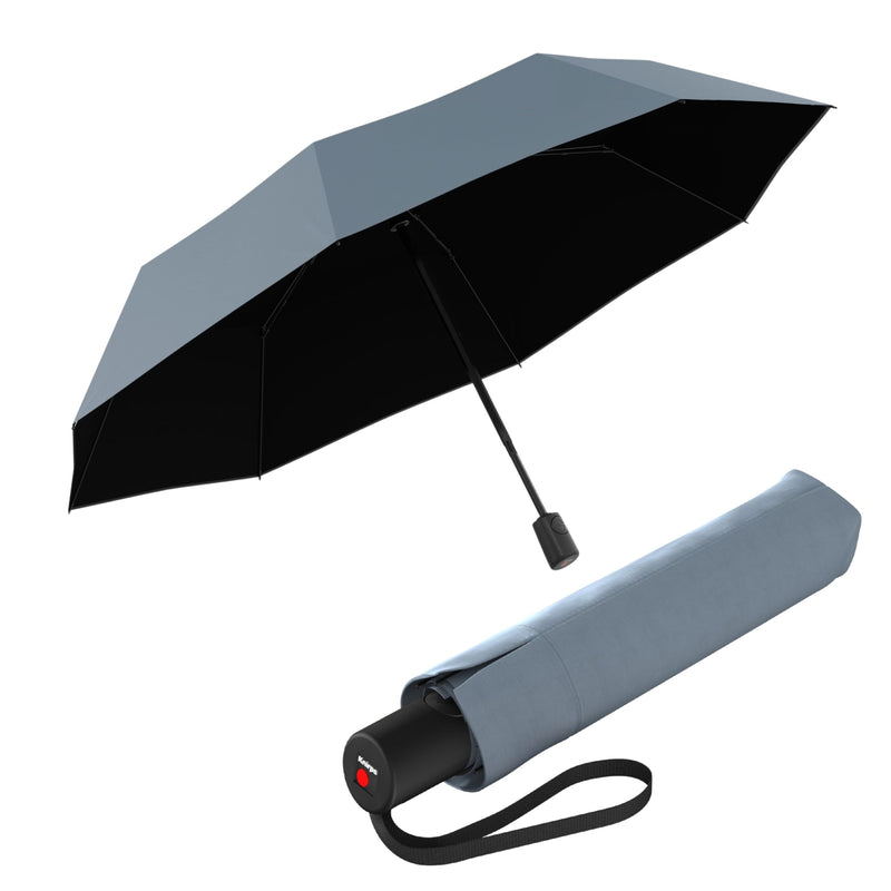 Knirps A.200 UV Sun Umbrella, Automatic Compact, Fog w/Black Coating | 38.5in Canopy, HeatShield UPF 50+, Cuts Heat 40%, Anti-Glare, Automatic Open Close, Windproof to 75mph