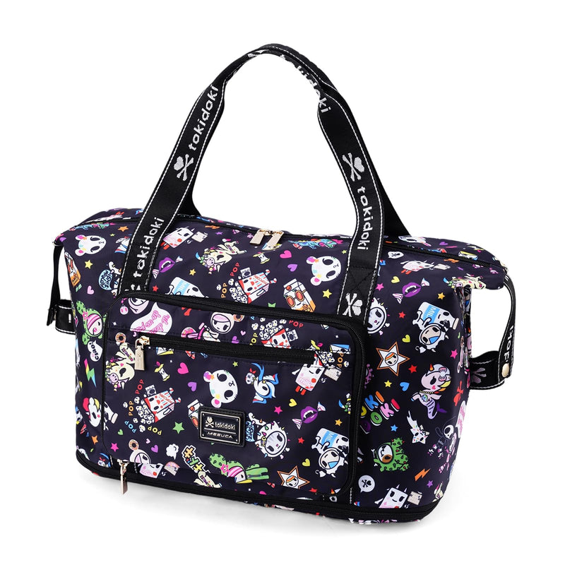 Tokidoki Unicorno 40L Foldable Expandable Travel Duffle Bag, Weekender Overnight Gym Duffel Luggage Carry On Bag for Women Girls