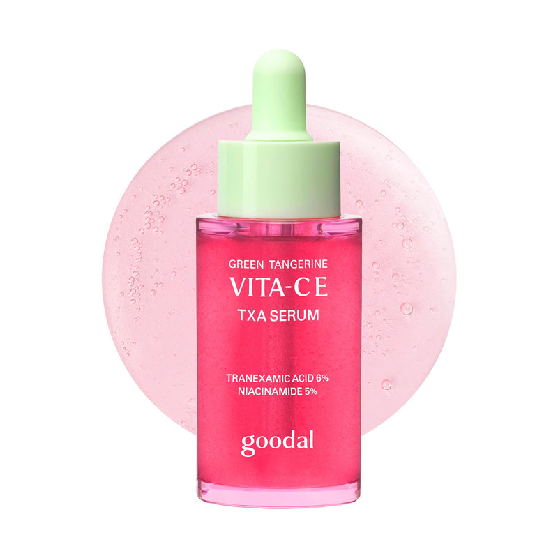 GOODAL Green Tangerine Vita C E TXA Serum | 6% Tranexamic Acid Serum for Face with 5% Niacinamide, Vitamin Exosome | Dark Spot Corrector for Uneven Skin Tone and Radiance | Korean Skincare, 1.01 Fl Oz