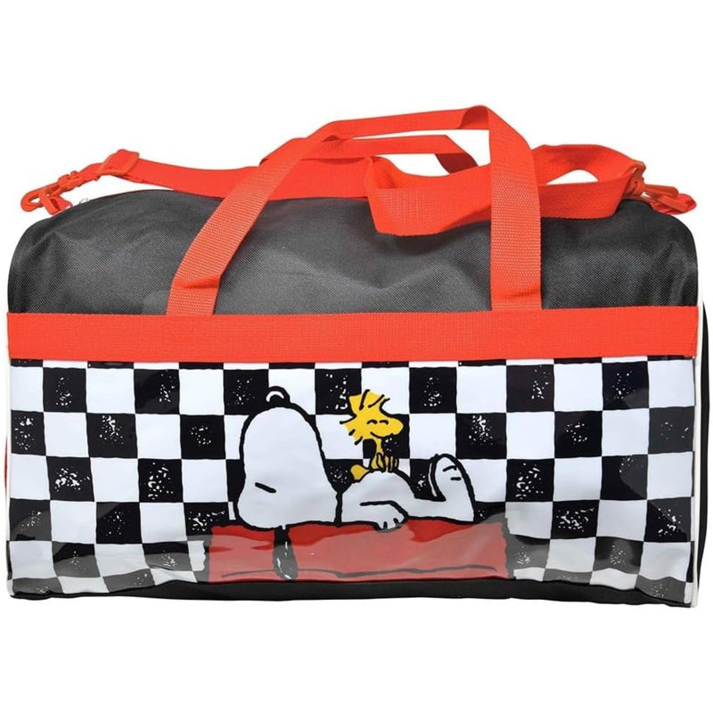 Peanuts Snoopy Duffel Bag for Kids – 18 x 10 x 11 Inch Travel Bag with Shoulder Strap – Sports Gym Overnight Weekender Bag for Boys