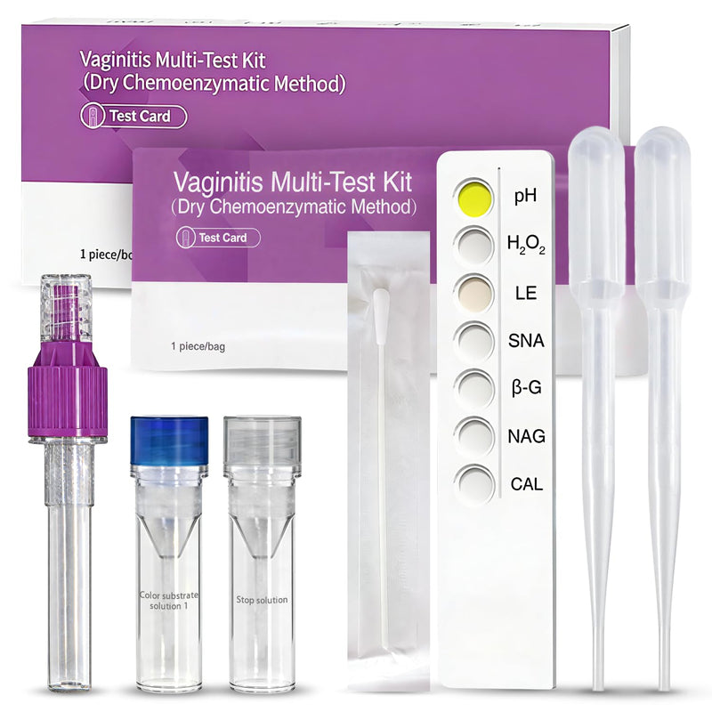 6-in-1 Vaginal Health Test Kit, at-Home PH, BV,Yeast,Microbiota Check & 2 Key Vaginal Health Markers– 10-Min Fast Results, Doc-Recommended – for Monitoring Discharge, Odor, Itching Symptoms, 1- Pack