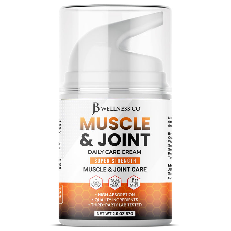 JB Wellness Co MSM Cream with Vitamin B6 - Topical MSM Moisturizer & Boswellia - Non-Greasy 2oz Cream 2 Ounce (Pack of 1)