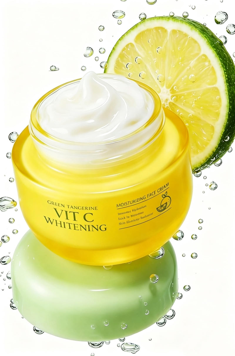 For Green Tangerine Vitamin C NAM Face Cream Lotion,Face Moisturizers | Moisturizing Hydrating Facial Creams,Facial Skin Care Cream,Soothing Skin Brighten skin tone 50g 1.76 OZ