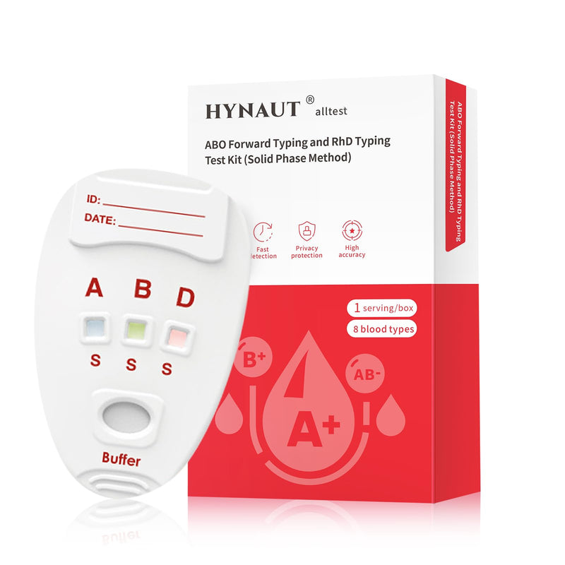 8-Type Blood Group Testing Kit (Complete Set) Rapidly detects Type A, B, O, AB, or RH blood type—results in minutes— Includes safety lancet, micropipette, and cleaning swabs— Individually packaged