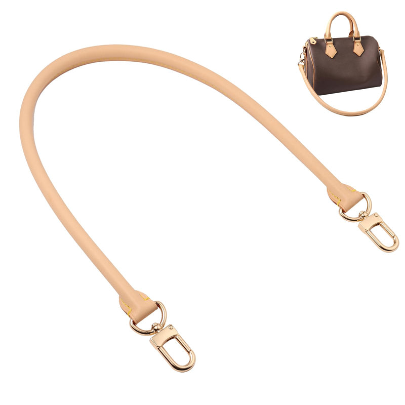 Genuine Vachetta Leather Short Shoulder Strap Compatible with Speedy 25 30 & Soft Speedy 30, Handmade Replacement Armpit Bag Strap with Precision Stitching Beeswax/Apricot (Length:27.5in-Apricot) Length:27.5in-apricot