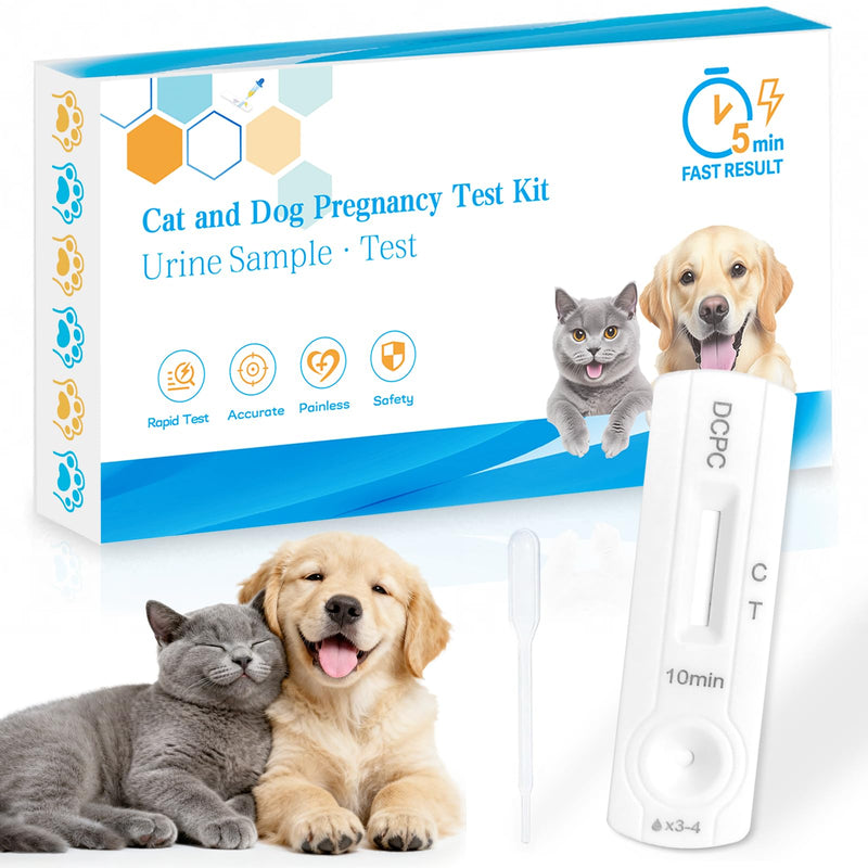 Dog & Cat Pregnancy Test Kit – Home Urine Test, Fast 5-Minute Results, Easy-to-Use for Your Pet’s Well-Being 1 Pack