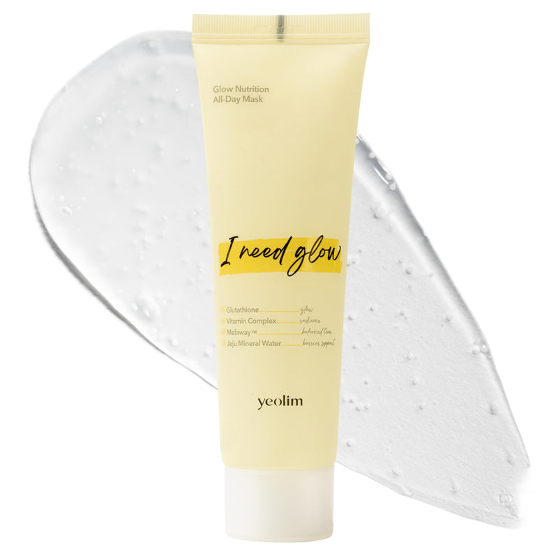 Korean Brightening & Calming Gel Face Mask, Glutathione, Niacinamide | Facial Mask, Vitamin Complex, Jeju Mineral Water, Tone Up, Hydration, Fragrance Free, Leave On, Morning and Night, 80ml