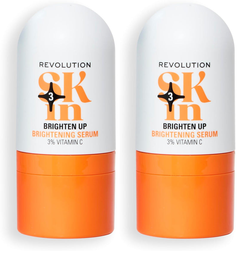 Revolution Skin, Brighten Up 3% Vitamin C Brightening Face Serum, Helps Even Skin Tone with Vitamin C, Vegan & Cruelty-Free, 1.01 fl oz (Pack of 2) 1.01 Fl Oz (Pack of 2)