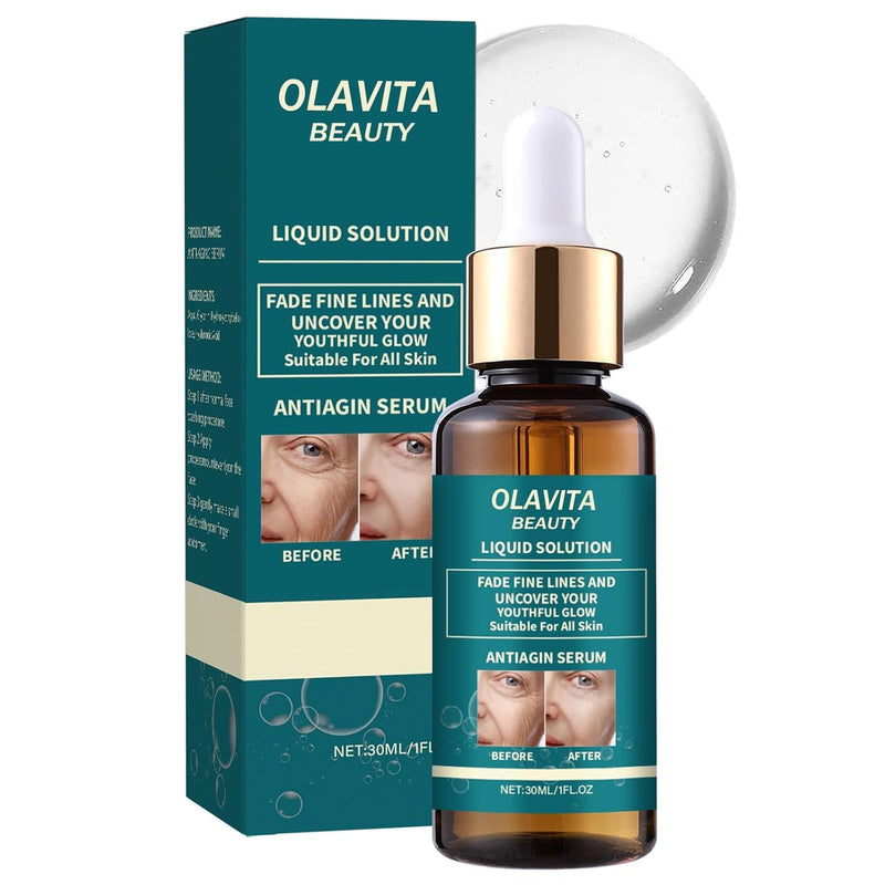 Original OLAVITA Facial Serum, Olavita Liquid Solution Anti Aging Serum, Vitamin C & E Serum, Promotes Skin Collagen Production, smoothes wrinkles and fine lines