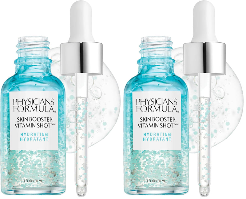 Physicians Formula Dermatologist Tested Skin Booster Vitamin Shot, Hyaluronic Acid, Vitamin E & Aloe Vera Serum - Hydrating (Pack of 2) 1 Fl Oz (Pack of 2)