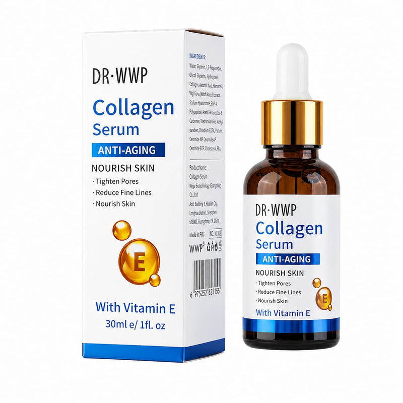 Collagen Vitamin E Serum for face, Facial Serum to Plump and Firm Skin, Reduce Fine Lines and Wrinkles, 1.01 fl oz