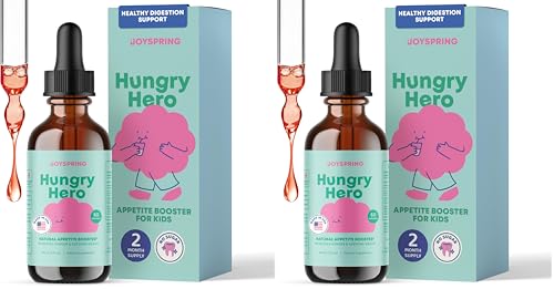 JoySpring Appetite Booster for Kids Ages 3+ | Natural Weight Gain with L-Lysine & B Vitamins | Toddler Appetite Booster | Supports Healthy Growth & Development | 2oz Liquid (Pack of 2) 2 Fl Oz (Pack of 2)