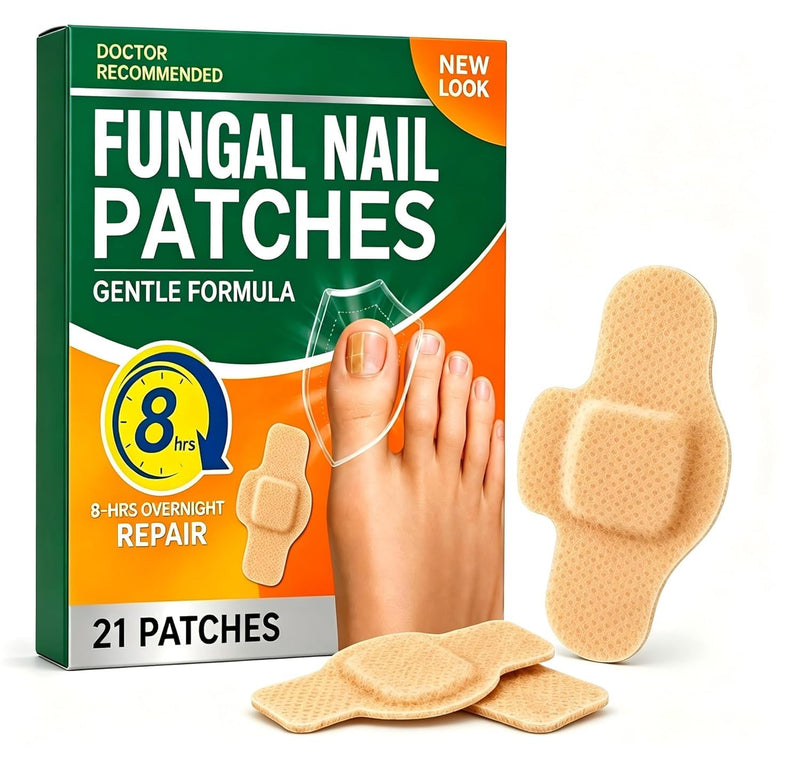 Nail Care Patches,21 Count Toenail Treatment Extra Strength Patches, Overnight Nail Appearance Care for Discolored, Thick-Looking and Rough Nails, Easy At-Home Toenail & Cuticle Routine