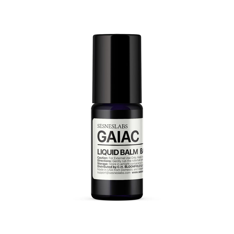 Gaiac Roll-On Perfume Oil, Guaiac Wood, Alcohol-Free, 10 mL | A close-wearing perfume oil of dry guaiac wood, cedar, white musk, amber and olibanum in an alcohol-free 10 mL roll-on.