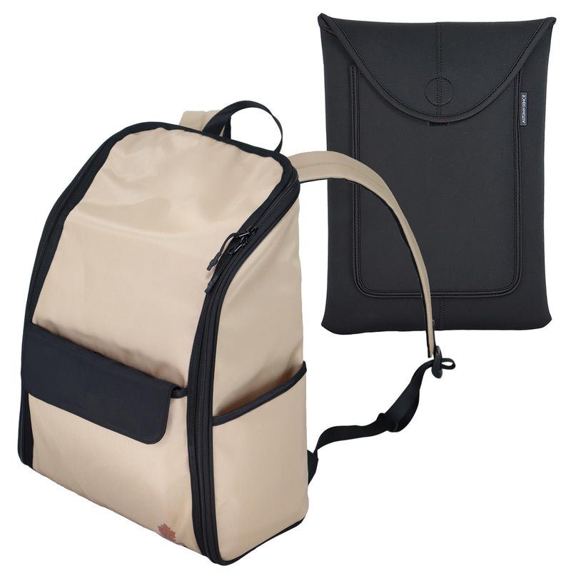 Travel Laptop Backpack Large Hanging Toiletry Organizer Water-Repellent Hygiene Bag (Khaki+) Khaki+