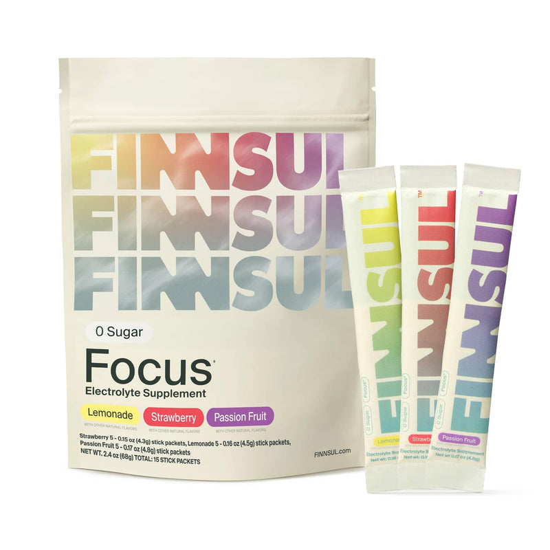 Focus Electrolyte + Nootropic Drink Mix (15 Packets), Variety Pack | Cognizin, Magnesium, Biotin, Vitamin B for Energy, Hydration & Mental Clarity — Sugar Free, Low Calorie