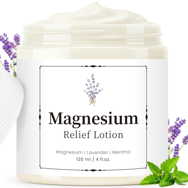 Neuropathy Nerve Relief Lotion – Mama Sleep Comfort Magnesium Cream 4 fl oz | For Legs & Feet & Body, Fast-Absorbing, Non-Greasy with Lavender Butter, Soothing Skin Moisturizer, MSM Muscle Relief