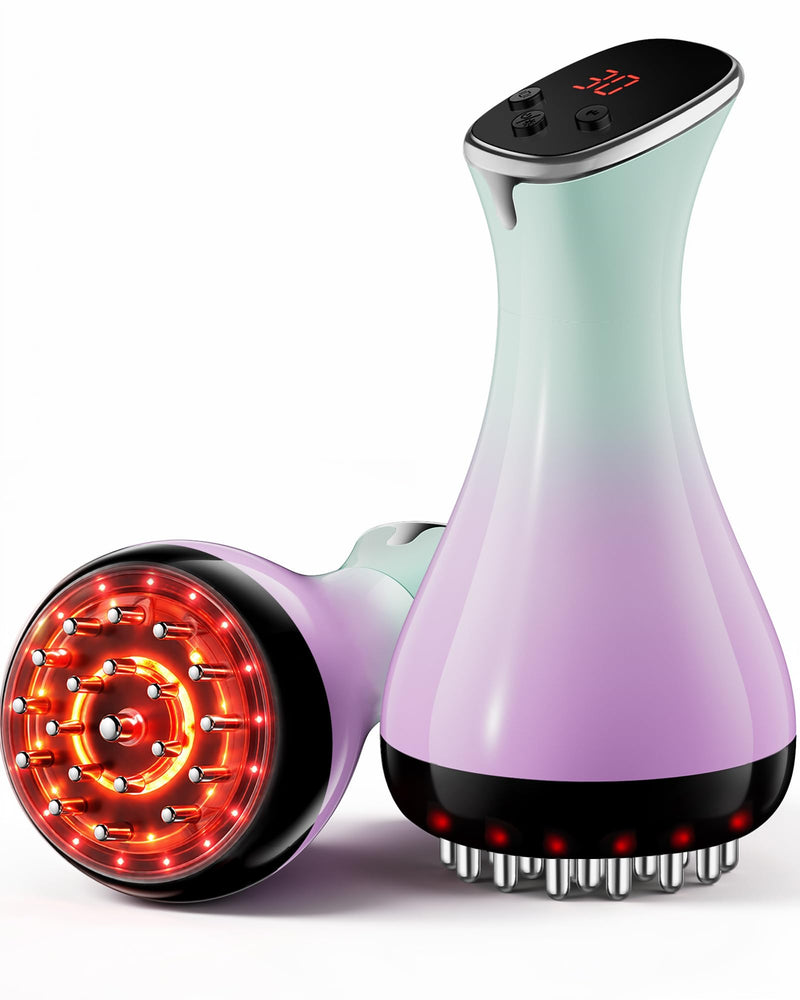 Lymphatic Drainage Massager，Anti Cellulite Massage Tool | Helps Reduce the Appearance of Cellulite, 4-in-1 Body Sculpting Machine with Heat, Light, Vibration & Microcurrent
