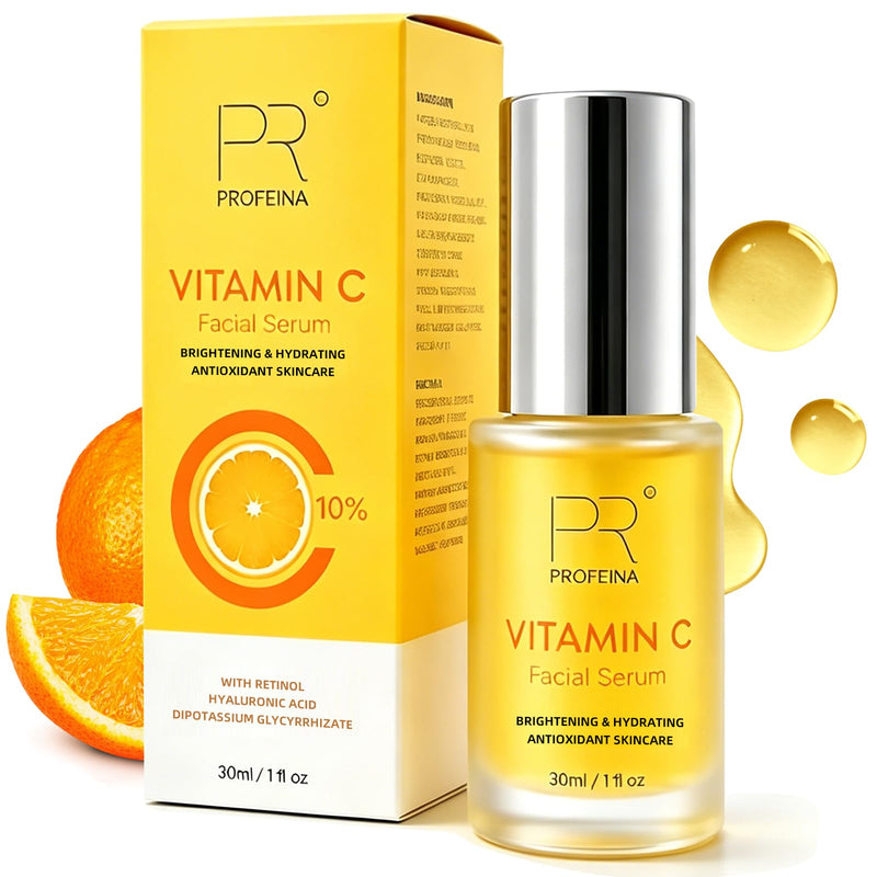 PROFEINA Vitamin C Serum for Face, Brightening Facial Serum for Dark Spots & Uneven Skin Tone, Lightweight Anti Aging Face Serum with Retinol & Ectoine, Gentle Skincare for Sensitive Skin, 1 Fl Oz