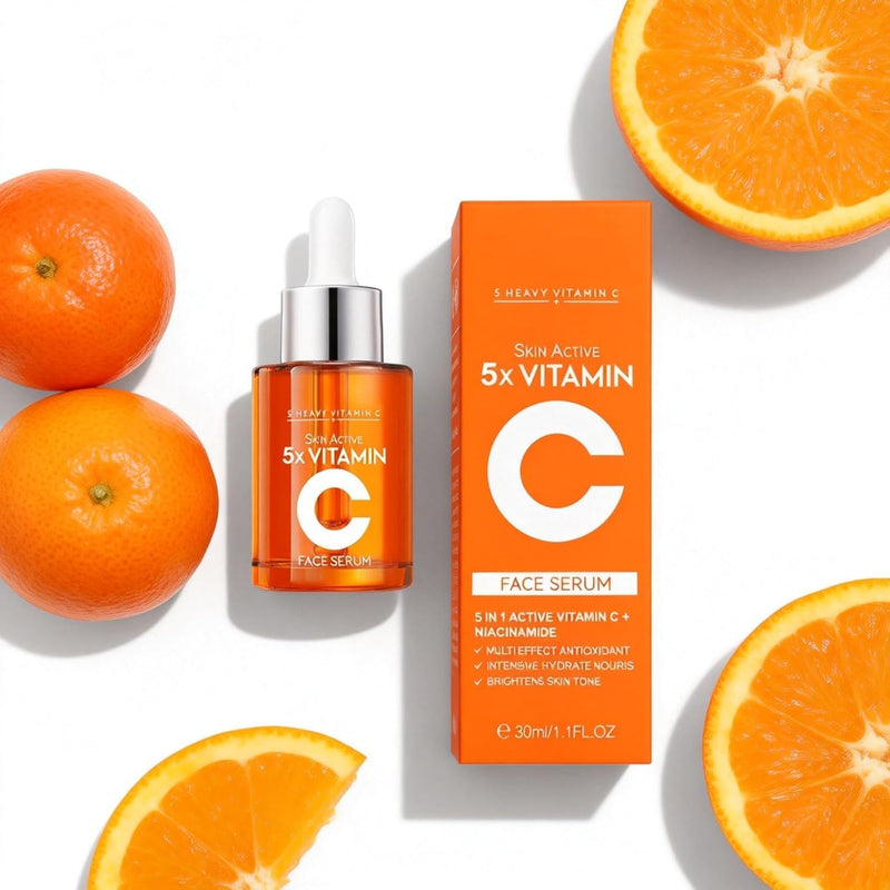 20% Vitamin C Face Serum with Hyaluronic Acid, 1.0 Fl Oz | for Mature Skin, Fine Lines & Dry Areas; With Vitamin E, Niacinamide & Aloe For Daily Am/Pm Skincare