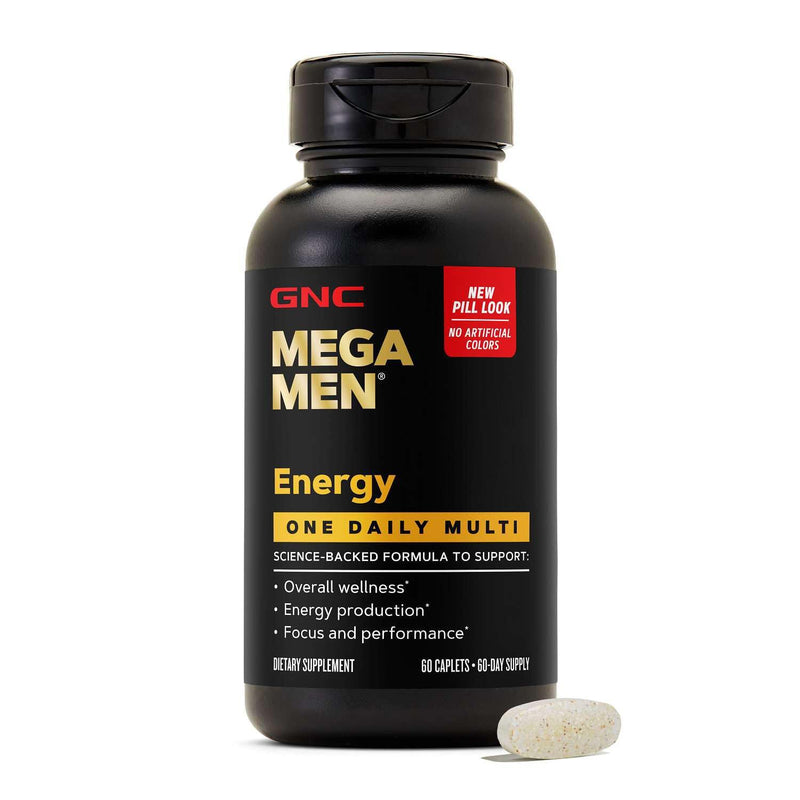 GNC Mega Men One Daily Multi Energy, 60 Count, 60 Servings