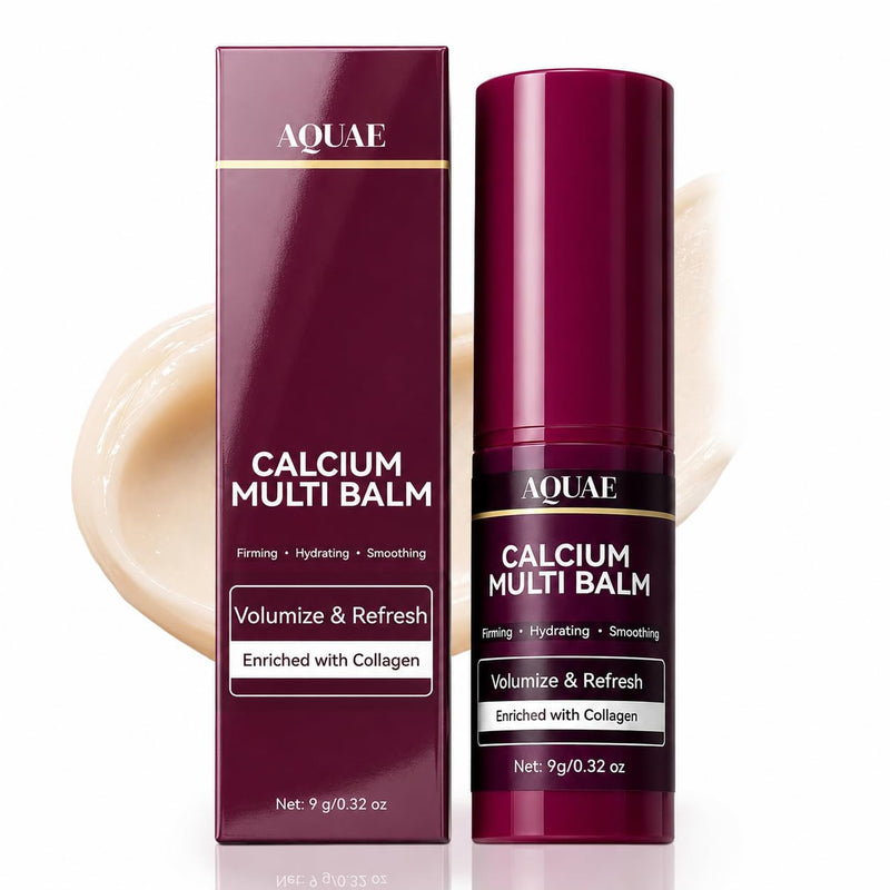 Aquae Calcium Multi Balm Stick for Face, Eyes, Lips & Neck – Moisturizing Collagen Balm Stick with Vitamin D & Shea Butter – Hydrating Skin Care Stick for Dryness & Smooth Look, All Skin Types 0.32 Fl Oz (Pack of 1)