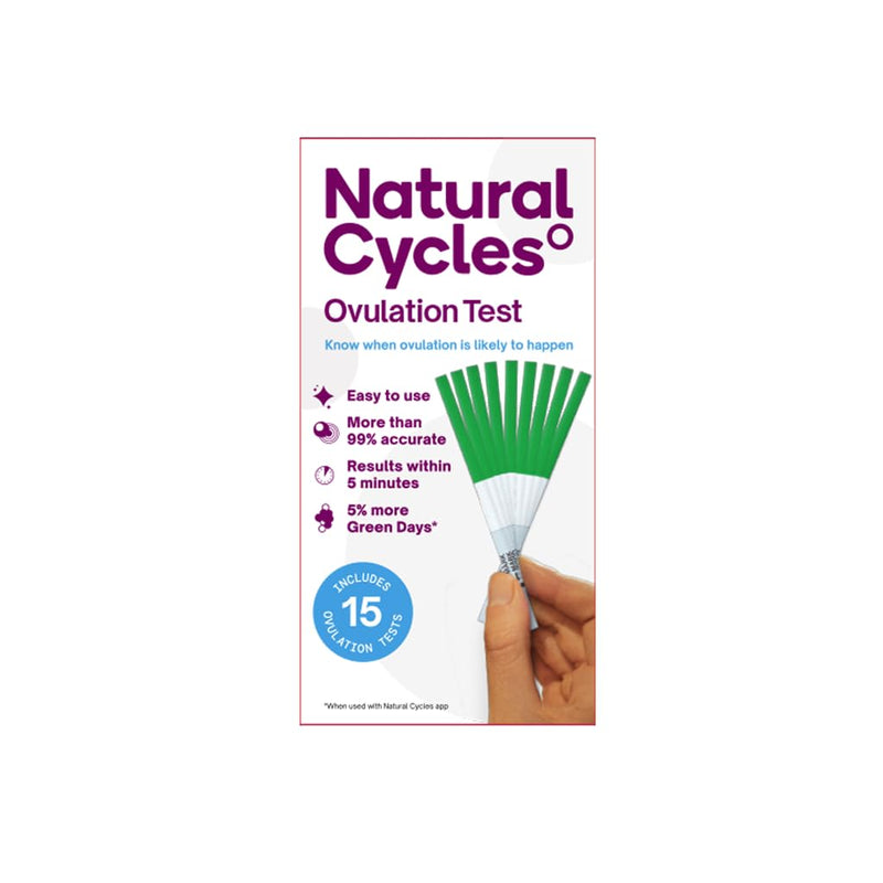 Natural Cycles Ovulation Test Strips 15 Count - 99% Accurate LH Tests | LH detection • At-home fertility testing • Easy-to-read strips • Identifies fertile window • 15 test strips • 99% accurate Ovulation Test Strips (15 Count)