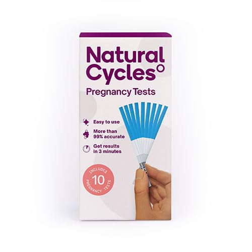 Natural Cycles Pregnancy Test Strips 10 Count - Fast hCG Test Results | hCG detection • At-home testing • Fast results • Easy-to-read strips • Early pregnancy detection • 10 test strips Pregnancy Test Strips (10 Count)