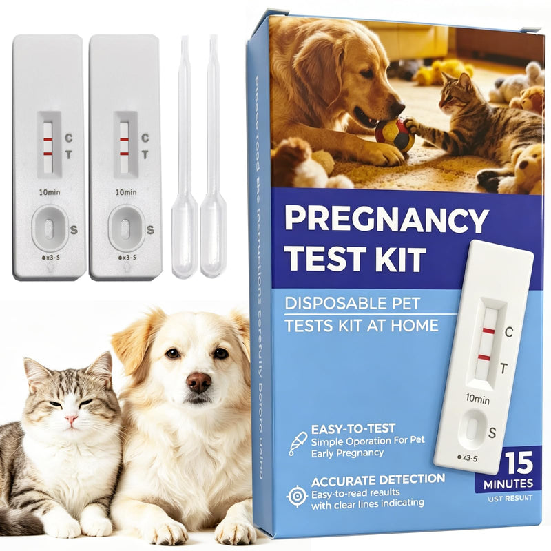 2 PCS Dog/Pet/Cat Pregnancy Test Kit, Early Pregnancy Test for Dogs and Cats, Fast and Accurate Home Testing, Results Within 15 Minutes