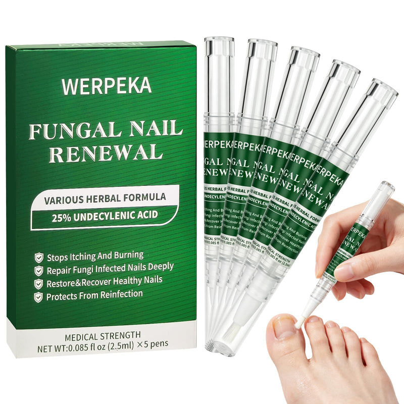2026 Upgraded Nail Fungus Pen, Toenail Fungus Treatment Extra Strength, 25% Undecylenic Acid Ingrown Toenail Treatment - 5 Pack