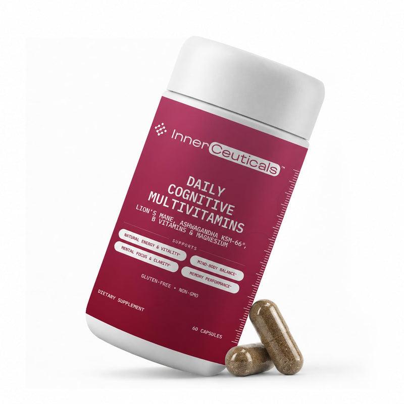 Nootropic Multivitamin for Women, Energy Memory and Focus | Ashwagandha, Lion's Mane, Rhodiola Rosea, L-Theanine and Vitamin B12 for brain and cognitive support. 30 day supply.