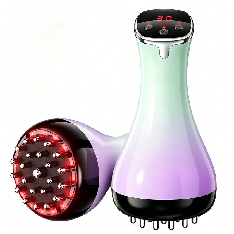 Lymphatic Drainage Massager & Anti Cellulite Massage Tool, 4-in-1 Body Sculpting Machine with Microcurrent, Red-Light, Heat & Vibration, Helps Reduce Stretch Marks & Cellulite, for Legs, Arms & Belly Gradient Color