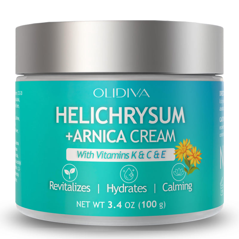 Arnica Bruise Cream | Extra Strength Arnica Cream for Bruises, Mature & Thin Skin with Helichrysum, Vitamins K, C & E | Soothes, Restores & Strengthens Skin Barrier for Adult & Senior - 3.4oz