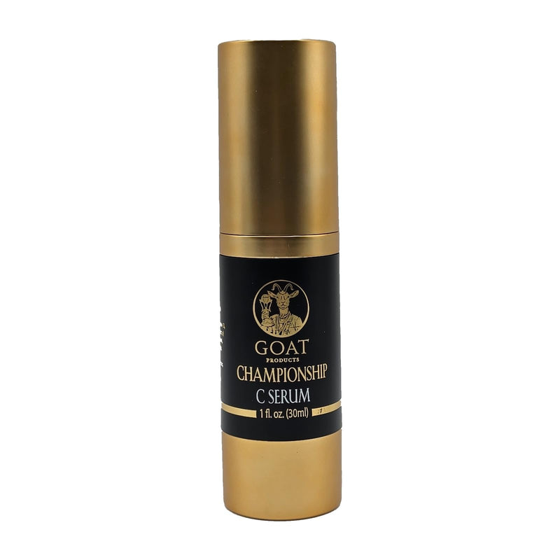 GOAT Products Championship C Serum – Vitamin C Brightening Face Serum with Hyaluronic Acid & Caffeine, Anti-Aging Formula for Fine Lines & Dullness, 1 fl oz (30ml)
