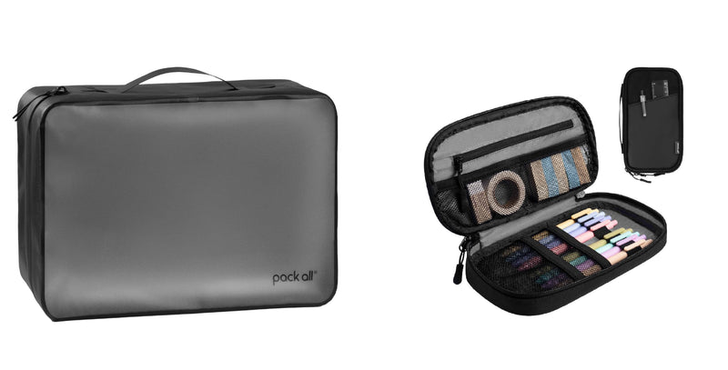 pack all Packing Organizer Bundle | 1 Clear Organizer Pouch(L) & 1 Pencil Case Plus for family, men, women and children
